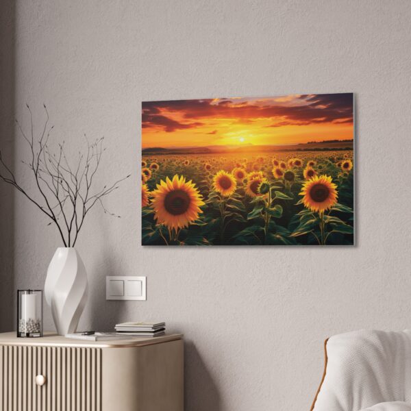 Sunflower Field Canvas Art - Vibrant Sunset Wall Decor - Image 56