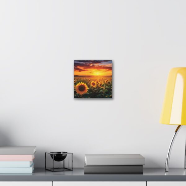 Sunflower Field Canvas Art - Vibrant Sunset Wall Decor - Image 63