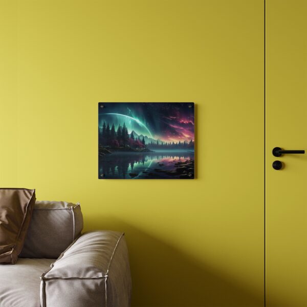 Stunning Acrylic Wall Art - Northern Lights Landscape Panel