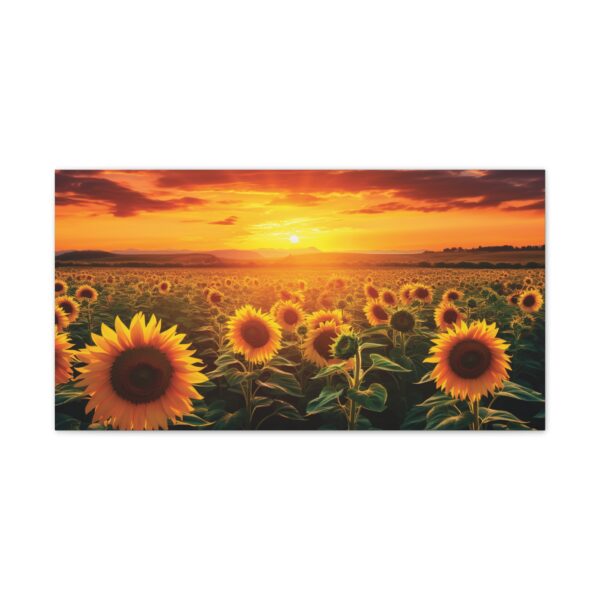 Sunflower Field Canvas Art - Vibrant Sunset Wall Decor - Image 41