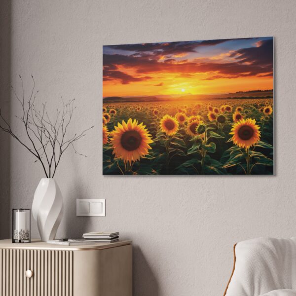 Sunflower Field Canvas Art - Vibrant Sunset Wall Decor - Image 60