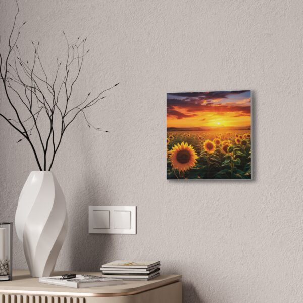 Sunflower Field Canvas Art - Vibrant Sunset Wall Decor - Image 68
