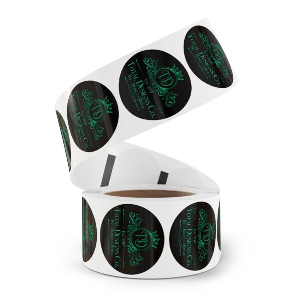 Total Designs Co Round Sticker Rolls - Personalized Label for Branding - Image 23