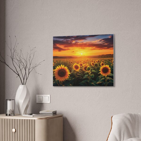 Sunflower Field Canvas Art - Vibrant Sunset Wall Decor - Image 52