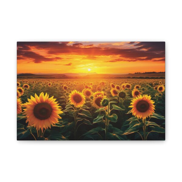 Sunflower Field Canvas Art - Vibrant Sunset Wall Decor - Image 9