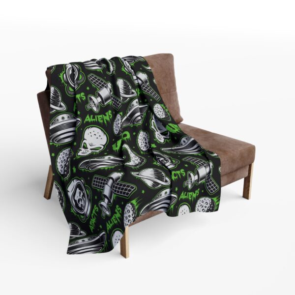 Cosmic Alien UFO Adventure Fleece Blanket - Image 8