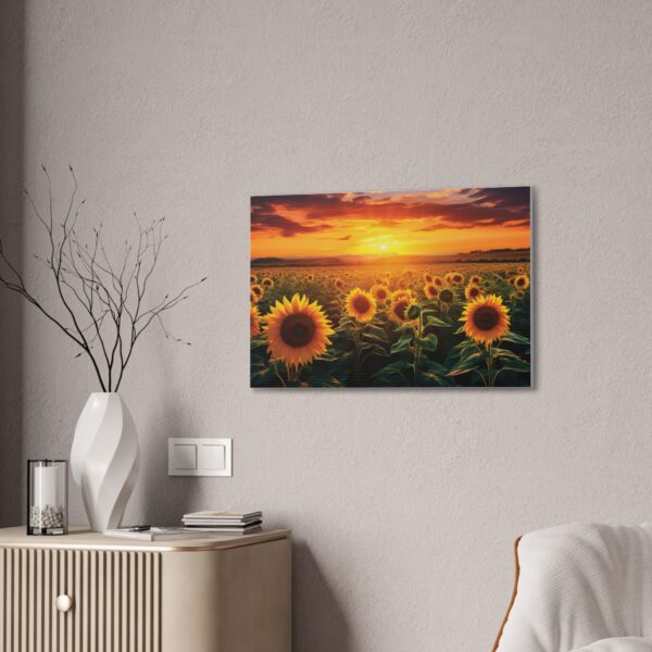 Sunflower Field Canvas Art - Vibrant Sunset Wall Decor - Image 48