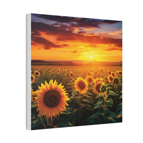 Sunflower Field Canvas Art - Vibrant Sunset Wall Decor - Image 66