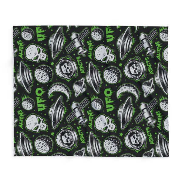 Cosmic Alien UFO Adventure Fleece Blanket - Image 6
