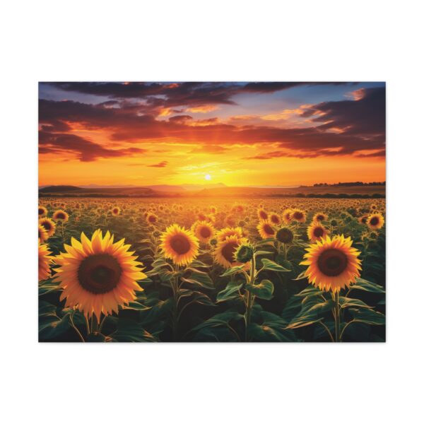 Sunflower Field Canvas Art - Vibrant Sunset Wall Decor - Image 57