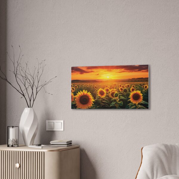 Sunflower Field Canvas Art - Vibrant Sunset Wall Decor - Image 44