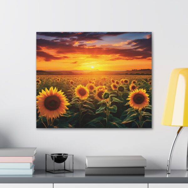 Sunflower Field Canvas Art - Vibrant Sunset Wall Decor - Image 39