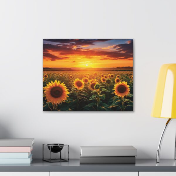 Sunflower Field Canvas Art - Vibrant Sunset Wall Decor - Image 31