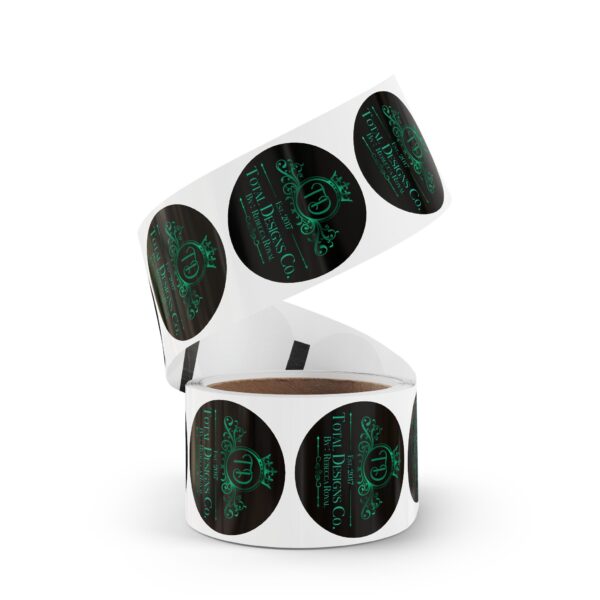 Total Designs Co Round Sticker Rolls - Personalized Label for Branding - Image 15