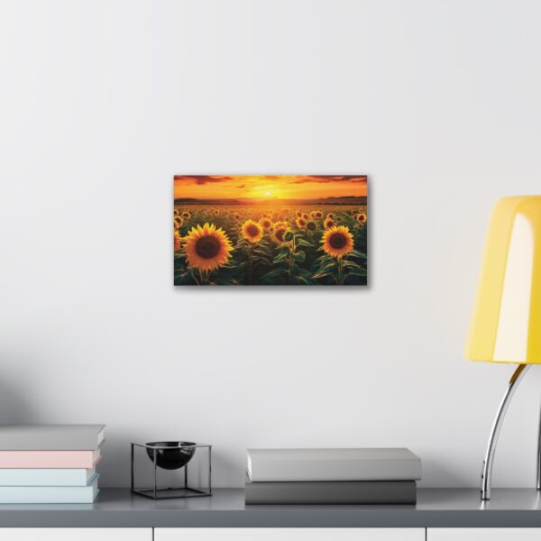 Sunflower Field Canvas Art - Vibrant Sunset Wall Decor - Image 19