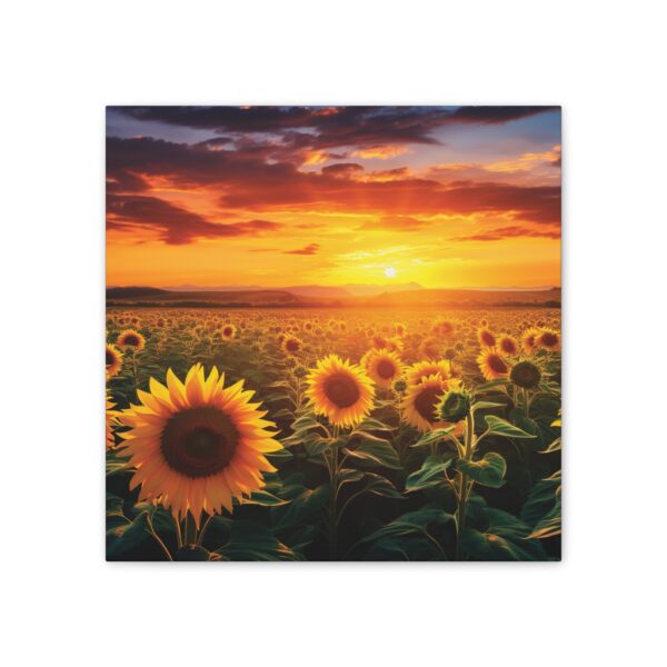 Sunflower Field Canvas Art - Vibrant Sunset Wall Decor - Image 69