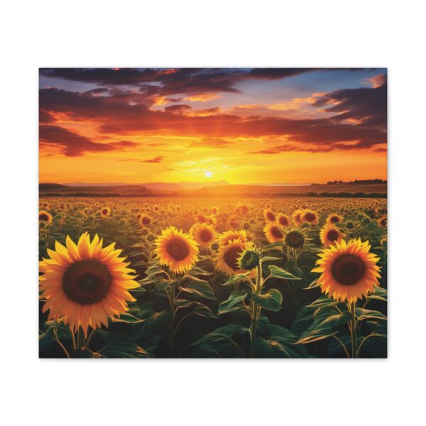 Sunflower Field Canvas Art - Vibrant Sunset Wall Decor - Image 37