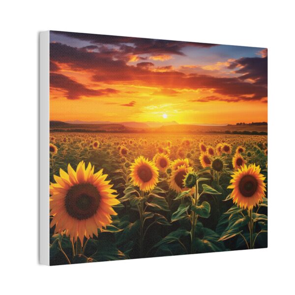 Sunflower Field Canvas Art - Vibrant Sunset Wall Decor - Image 14