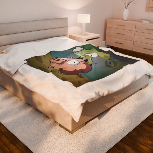 Invader Zim Inspired Grr And Piggy In Space Plush Blanket - Image 8