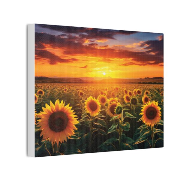 Sunflower Field Canvas Art - Vibrant Sunset Wall Decor - Image 6