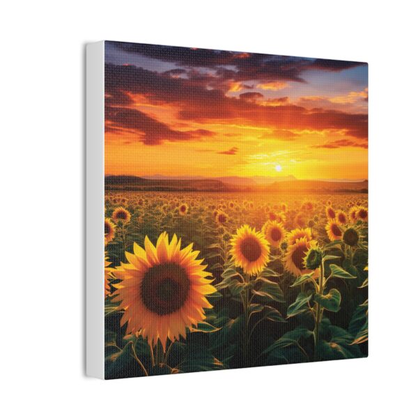 Sunflower Field Canvas Art - Vibrant Sunset Wall Decor - Image 62