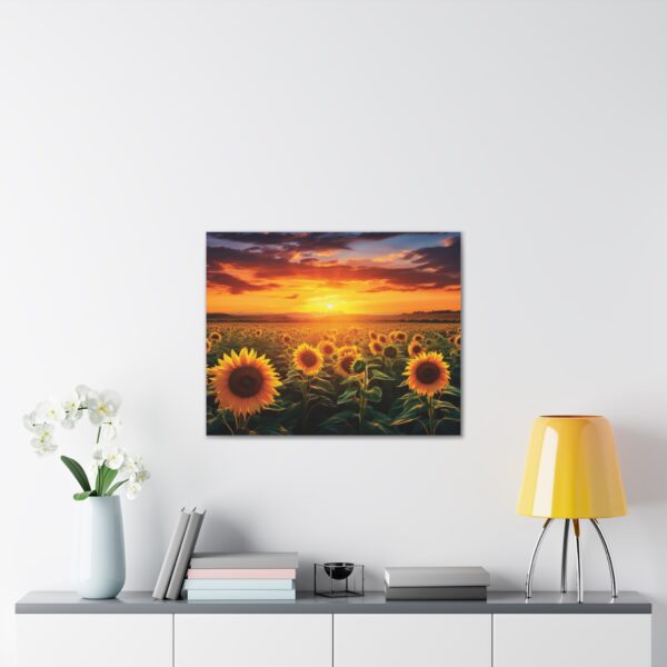 Sunflower Field Canvas Art - Vibrant Sunset Wall Decor - Image 51