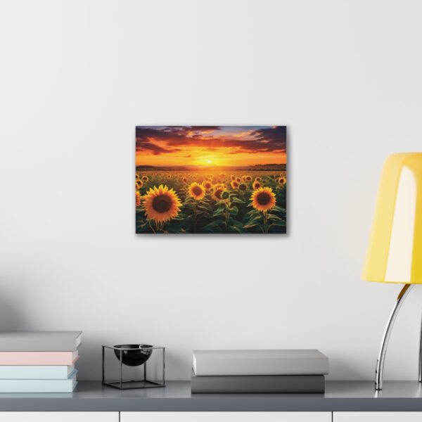 Sunflower Field Canvas Art - Vibrant Sunset Wall Decor - Image 23
