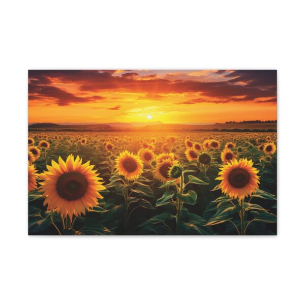 Sunflower Field Canvas Art - Vibrant Sunset Wall Decor - Image 33