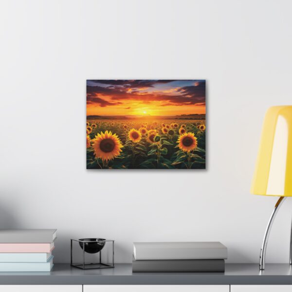 Sunflower Field Canvas Art - Vibrant Sunset Wall Decor - Image 27