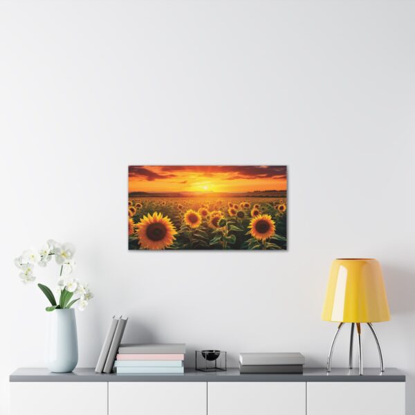Sunflower Field Canvas Art - Vibrant Sunset Wall Decor - Image 43