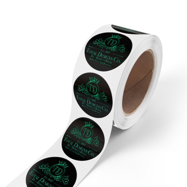 Total Designs Co Round Sticker Rolls - Personalized Label for Branding - Image 22