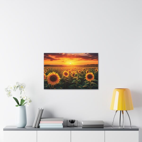 Sunflower Field Canvas Art - Vibrant Sunset Wall Decor - Image 47
