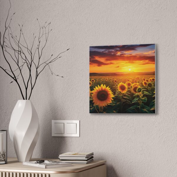 Sunflower Field Canvas Art - Vibrant Sunset Wall Decor - Image 72