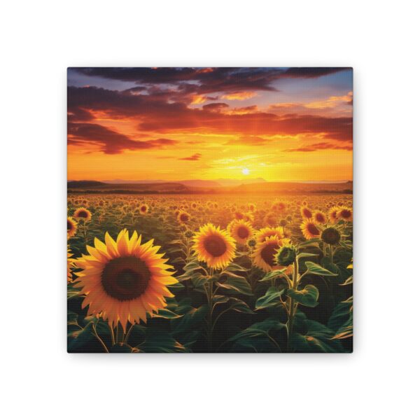 Sunflower Field Canvas Art - Vibrant Sunset Wall Decor - Image 61