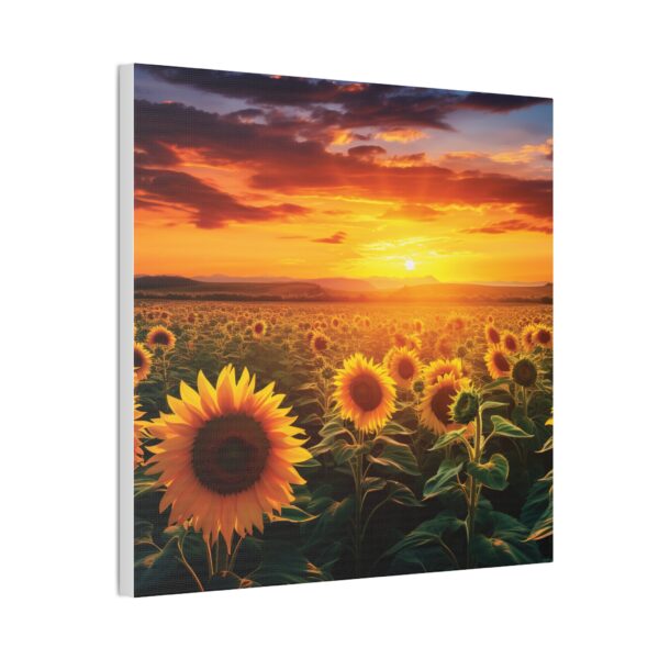 Sunflower Field Canvas Art - Vibrant Sunset Wall Decor - Image 70