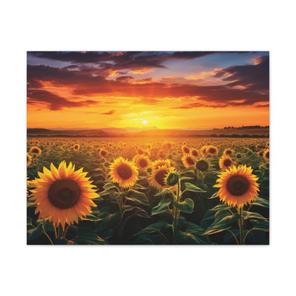 Sunflower Field Canvas Art - Vibrant Sunset Wall Decor - Image 49